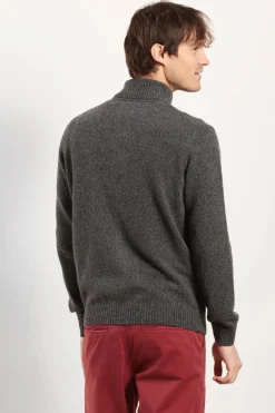 Store Cardigan zippé avec laine moulinée TANDEM Homme Pulls, Cardigans