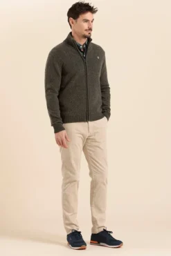Cheap Cardigan zippé avec laine moulinée TANDEM Homme Pulls, Cardigans