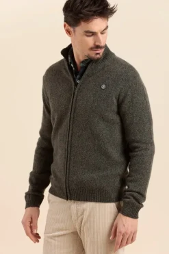 Cheap Cardigan zippé avec laine moulinée TANDEM Homme Pulls, Cardigans