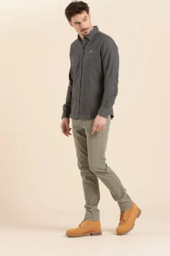 Cheap chemise CARGUE en flanelle de coton Homme Chemises