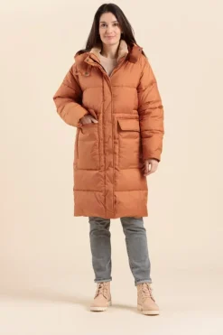 Online doudoune longue avec capuche FLOCON Femme Doudounes