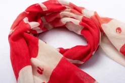 Fashion echarpe en laine imprimé corail Femme Écharpes
