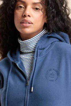 Cheap gilet zippé à capuche MOSS Femme Sweats|Pulls, Cardigans