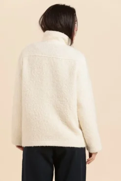 New manteau court FLAQUE en lainage Femme Manteaux