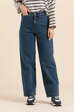 Fashion pantalon large POULIGO en denim Femme Pantalons, Jeans
