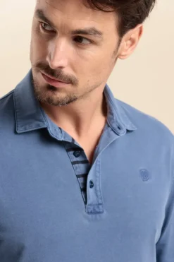 New polo MAGENTA avec détails rayés Homme Sweats
