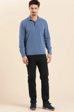 New polo MAGENTA avec détails rayés Homme Sweats