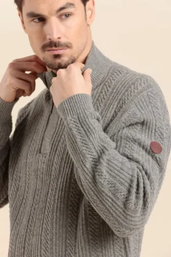 New pull camionneur zippé torsadé TWIST Homme Pulls, Cardigans