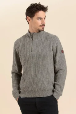 New pull camionneur zippé torsadé TWIST Homme Pulls, Cardigans