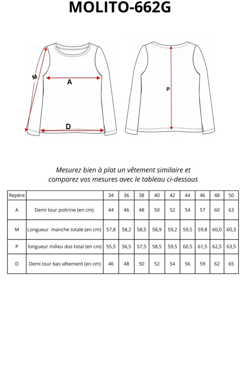 Cheap tee-shirt MOLITO motif algues Femme Tshirts